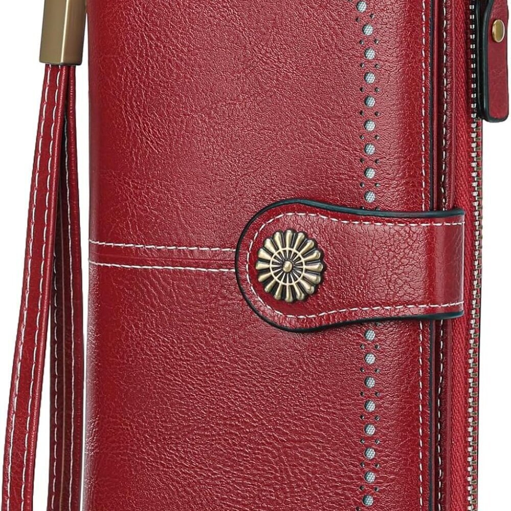 Wallets For Women Leather Credit Card Holder With Rfid Blocking Holder Bifold Wr